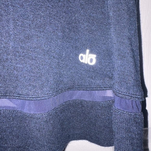 ALO Yoga Deep Blue Knit Hoodie - Picture 3 of 4